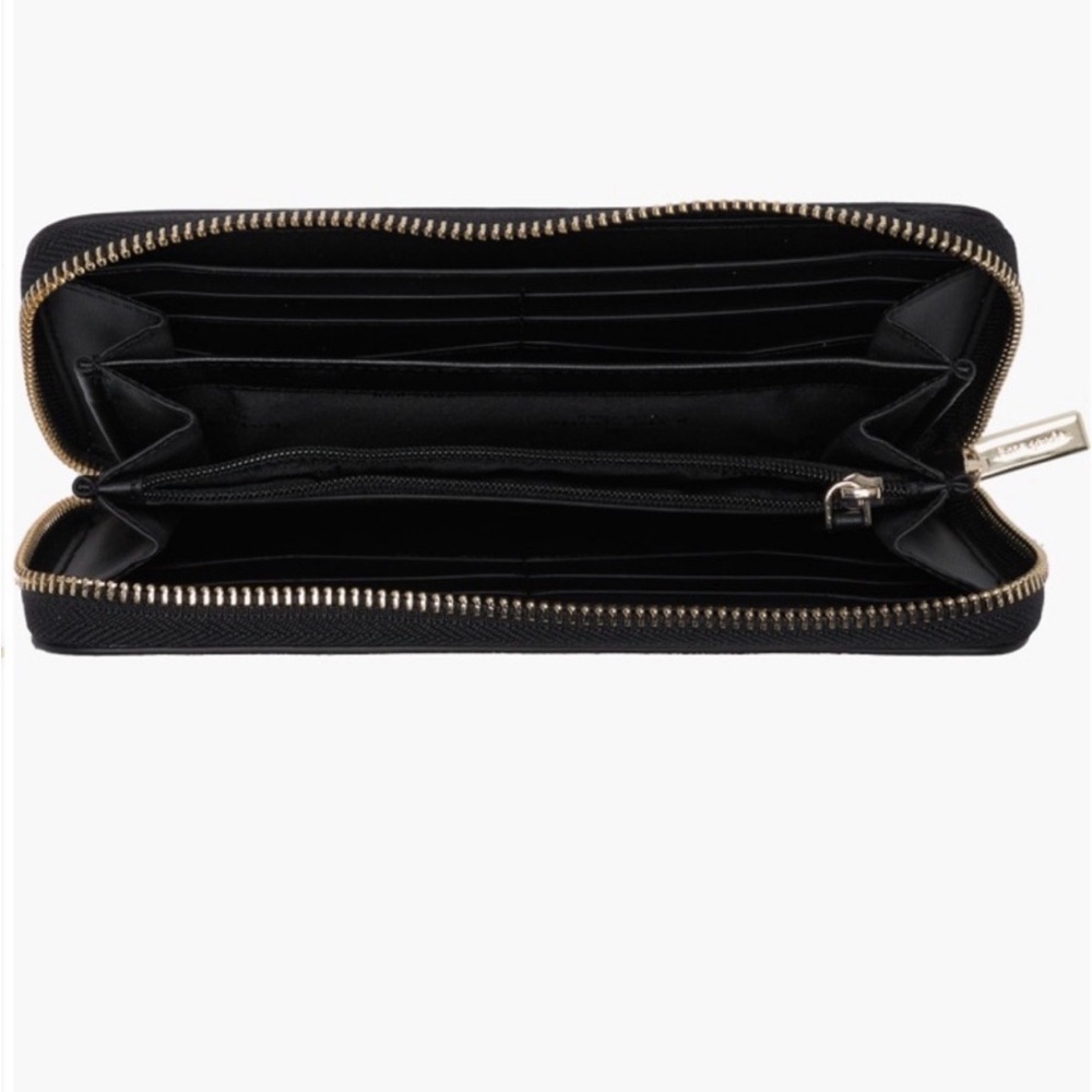 kate spade Two-Tone Black and Blush Zip Wallet nwt - Picture 3 of 5